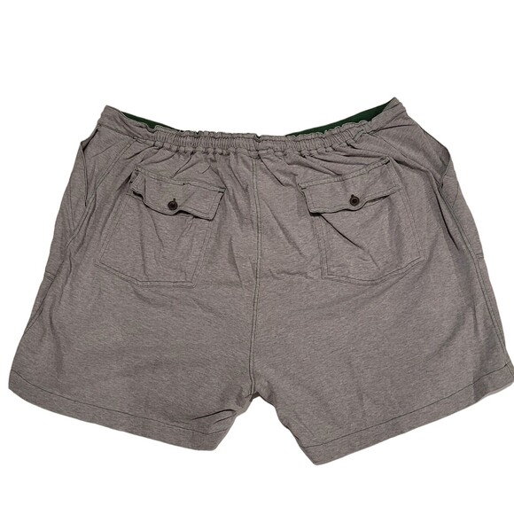 Vintage 90s Mens 2XL Gray Green Dad Elastic Pocket Pro King Drawstring Shorts - Picture 2 of 13